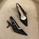 Imitation Dior Leather Slingback With Heel 6.5cm DR0504