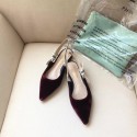 Imitation Dior Velvet Slingback Flat DR0526