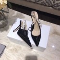 Replica Dior Leather Slingback Flat With Heel 10cm DR0496