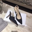 Top Copy Dior Canvas Slingback Flat With Heel 10cm DR0484